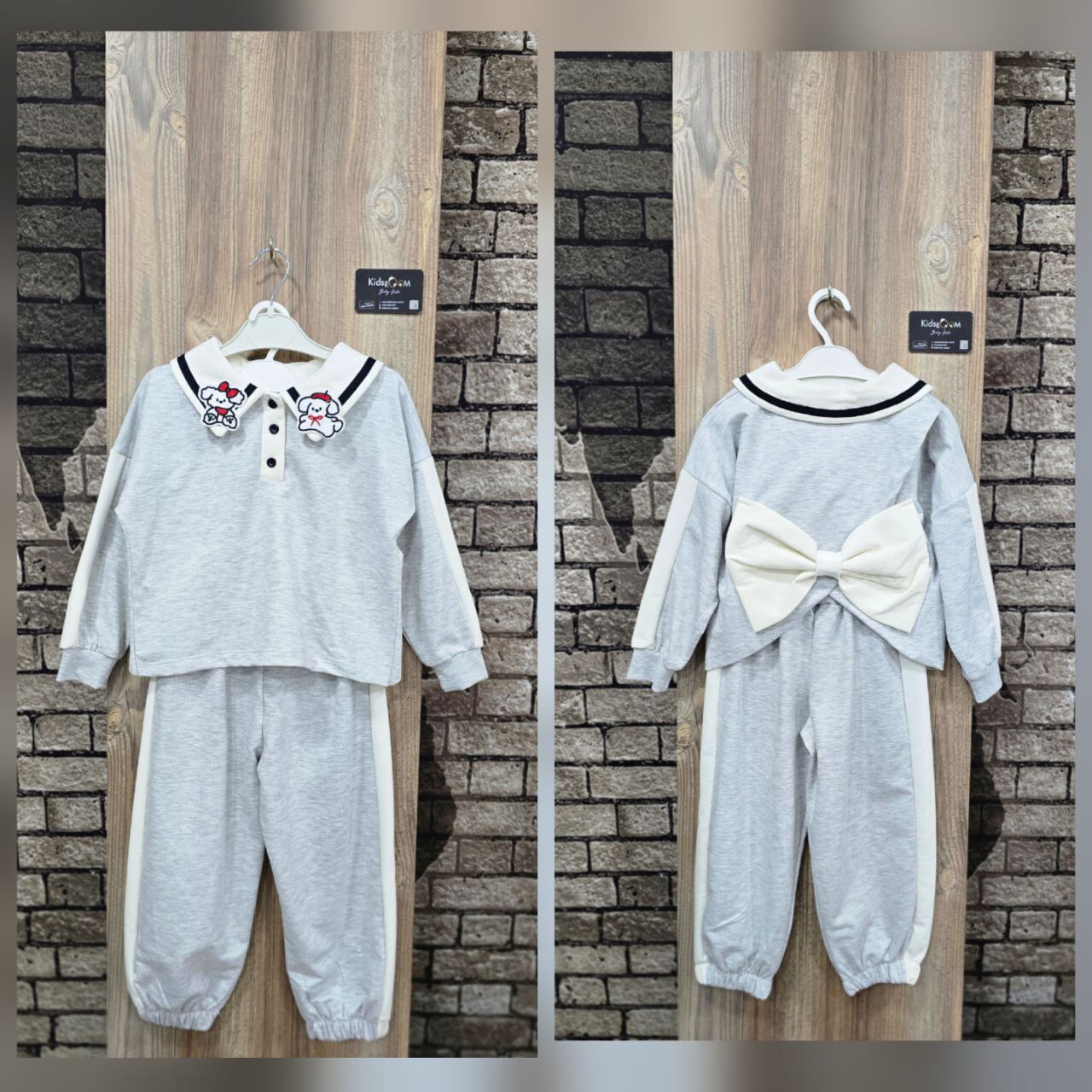 Fiyonklu Kore özel tasarım pamuklu takım(çanta hediyeli)