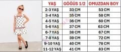 Kız çocuk puantiyeli kurdele detay balon elbise