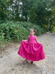 Pembe tasarım elbise