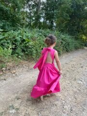 Pembe tasarım elbise