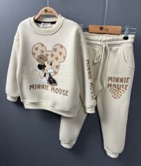 Minnie detay baskılı 3 ip şardonlu takım