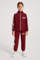 Fiyonk detay fermuarlı hırkalı takım