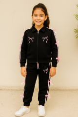 Fiyonk detay fermuarlı pamuklu takım