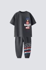 Bluey mrvel karakter baskılı pamuklu takım