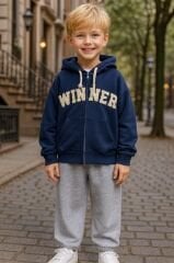 Winner kapüşonlu 2 iplik pamuklu takım