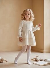 Dantelli matmazel Keten elbise