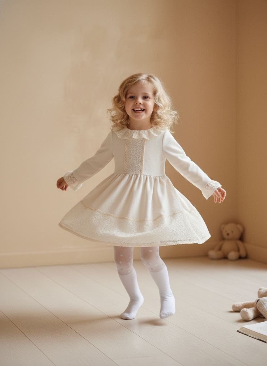 Dantelli matmazel Keten elbise