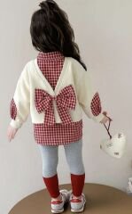 Özel tasarım fiyonk detay pamuklu takım