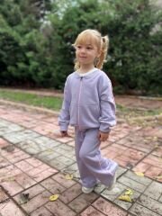 Lila fermuarlı hırkalı takım