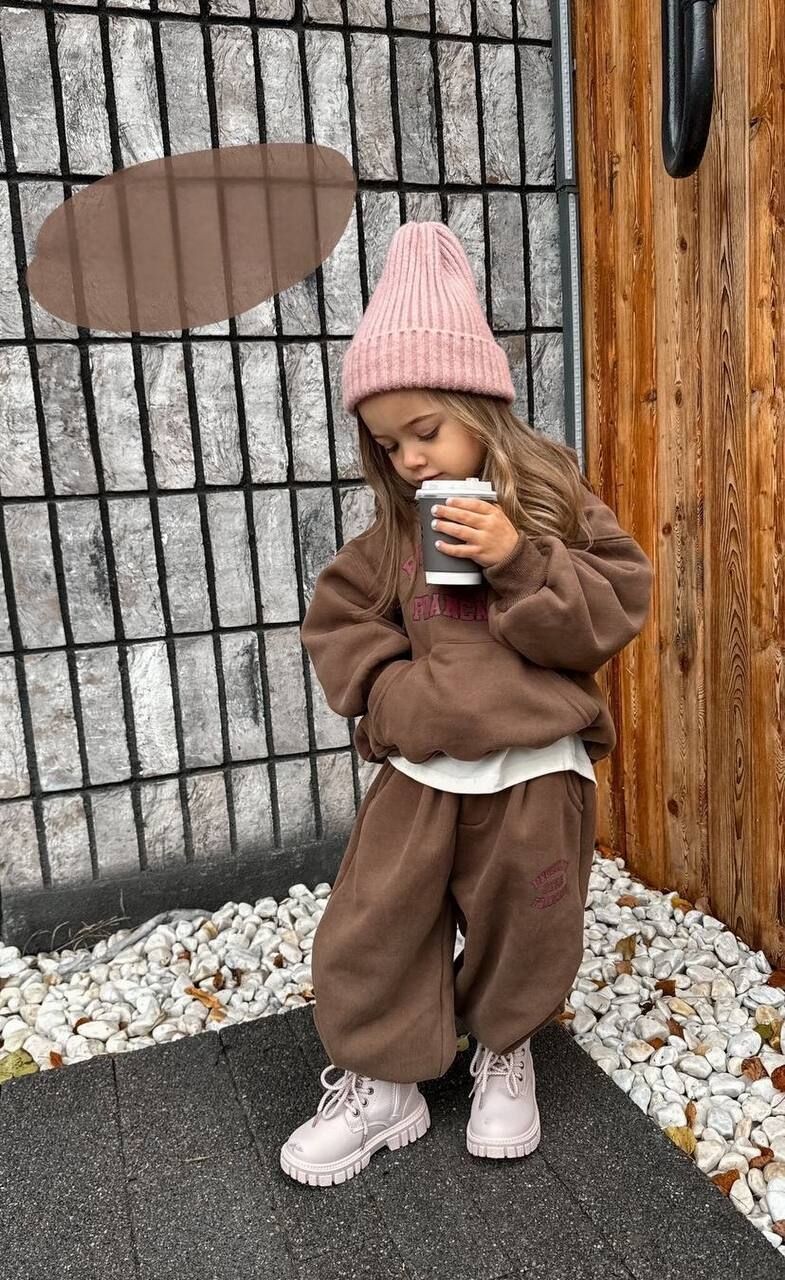 Kapşonlu 3 ip şardonsuz pamuklu takım