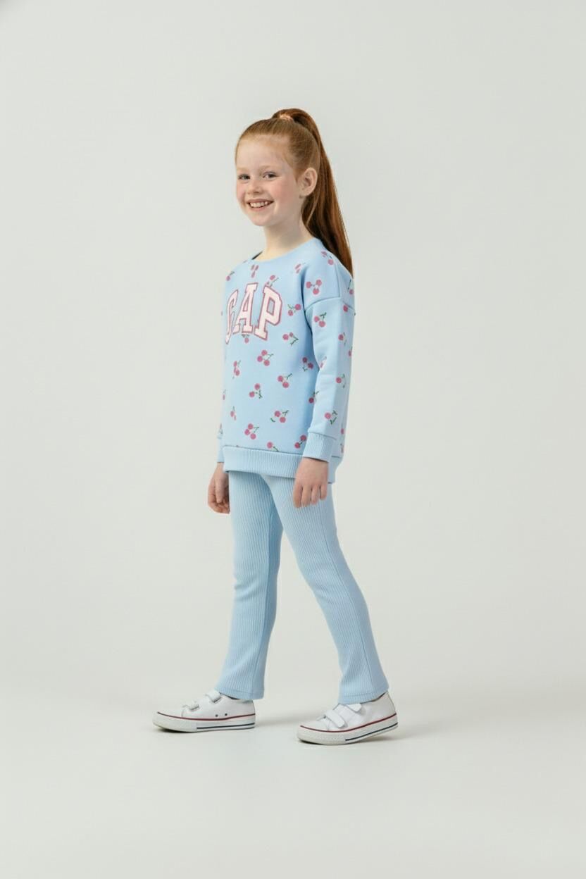 3 ip şardonlu taytlı pamuklu takım