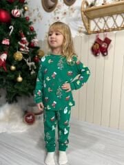 Yeni yıl konsepti pamuklu pijama takımı