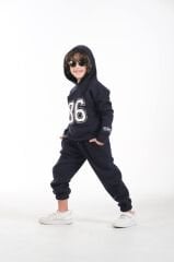 Kapşonlu 3 ip şardonlu Unisex pamuklu takım