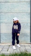 Kapşonlu 3 ip şardonlu Unisex pamuklu takım