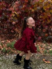 Bordo tütü etekli karnaval takım