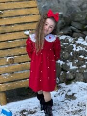 Kalp detay pamuklu pinterest elbise