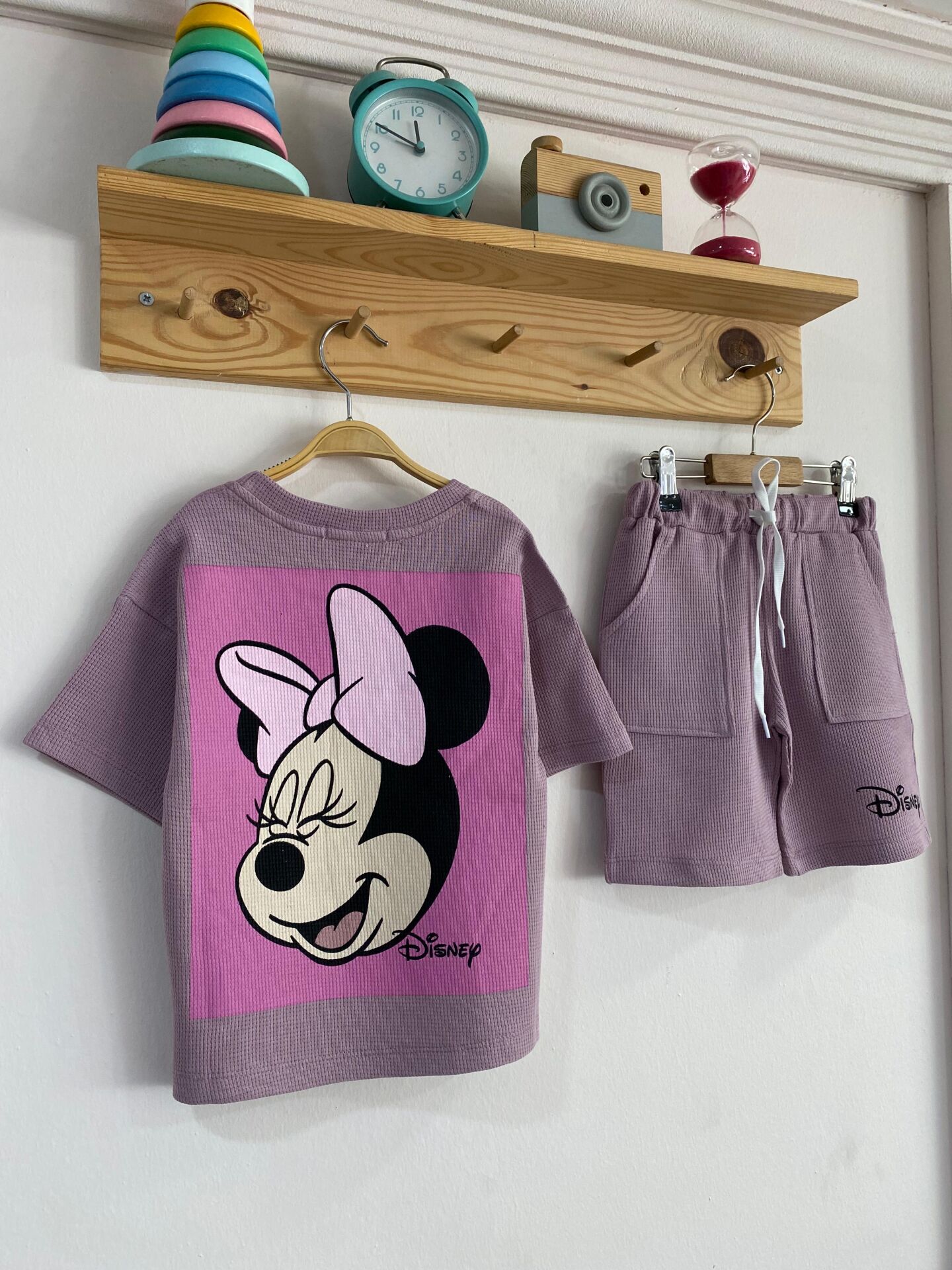 Disney pamuklu şortlu takım