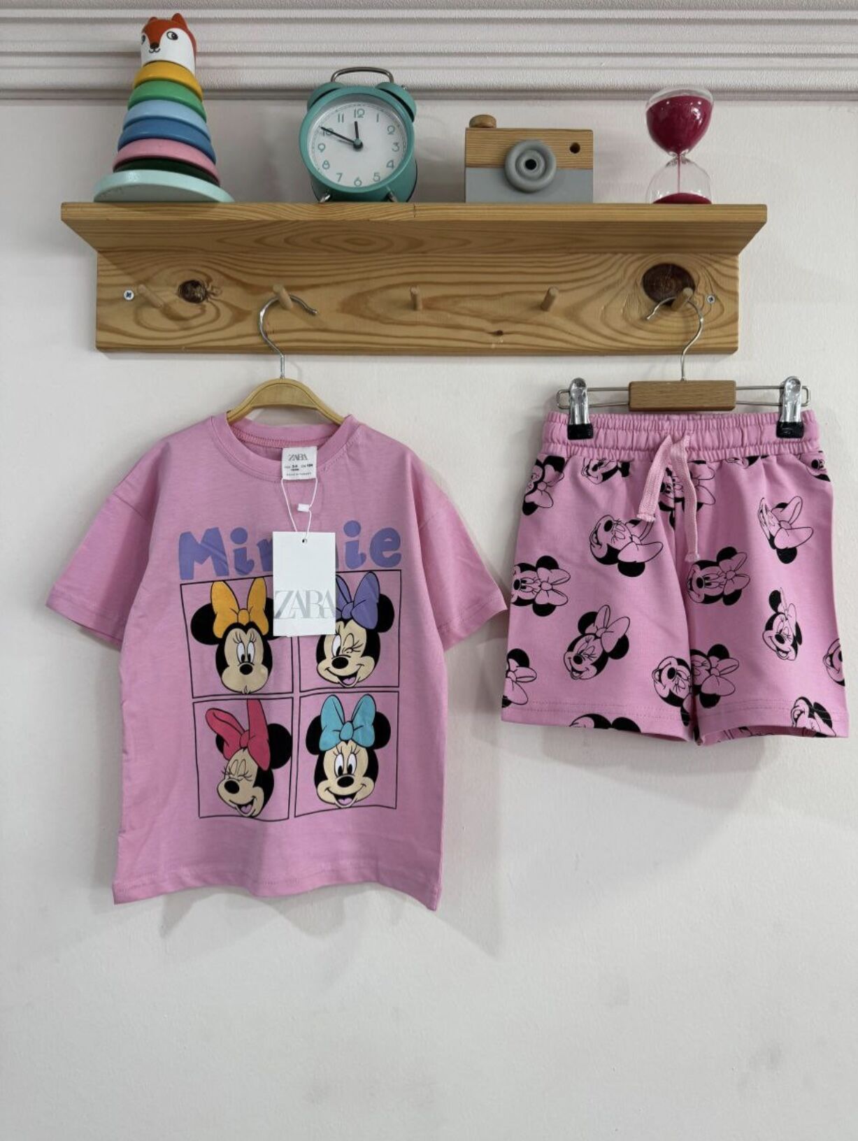 Minney baskılı pamuklu takım