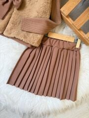 Kürk yelekli 3’lü takım