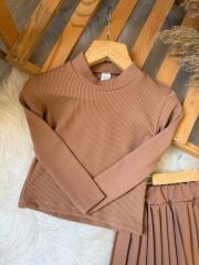 Kürk yelekli 3’lü takım