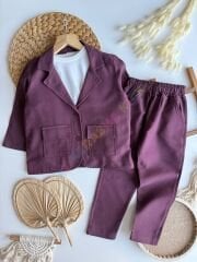 Ceket pantolon pamuklu Keten erkek takım