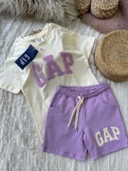 GAP lila panc detaylı şortlu takım