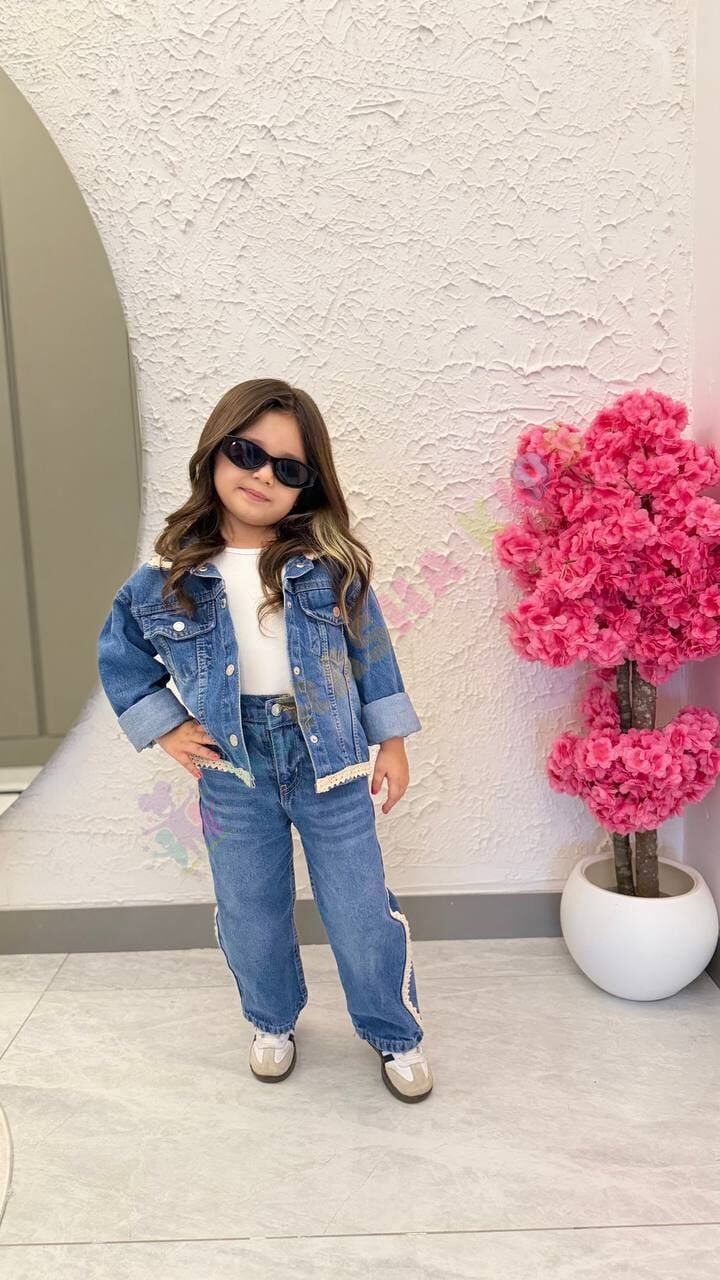 Tasarım denim kız takım