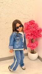 Tasarım denim kız takım