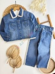 Tasarım denim kız takım