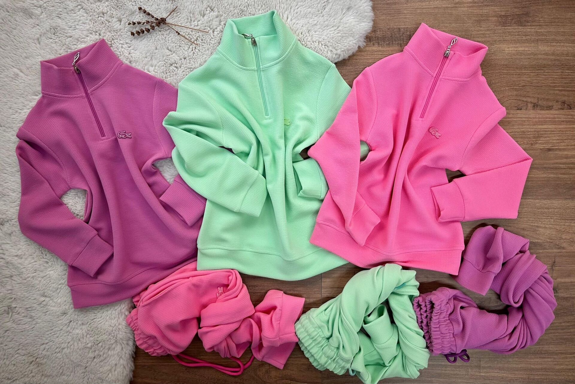 Balıkçı yaka fermuarlı büyük yaş takım(fuşya)