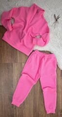 Balıkçı yaka fermuarlı büyük yaş takım (pembe)