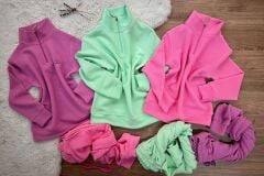 Balıkçı yaka fermuarlı büyük yaş takım (mint yeşili)