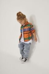 Unisexs oduncu gömlek pantolon kombin takım