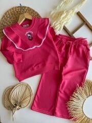 Hello kitty yaka detay pamuklu takım